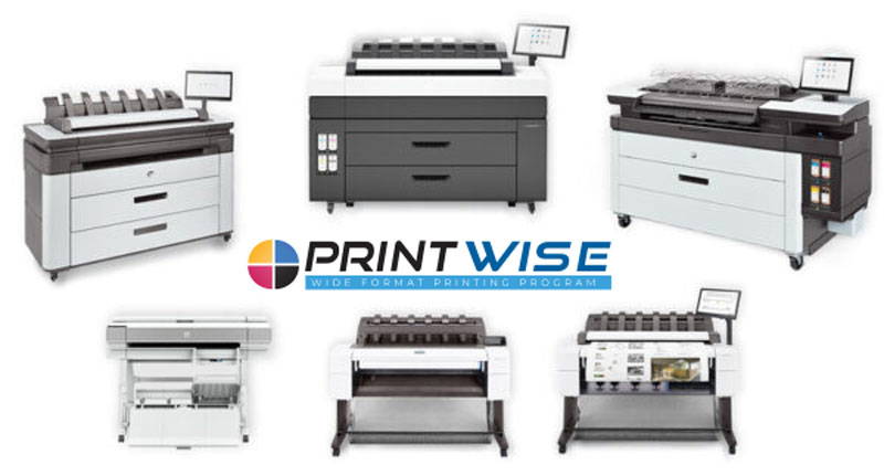 Collage of HP Printers.