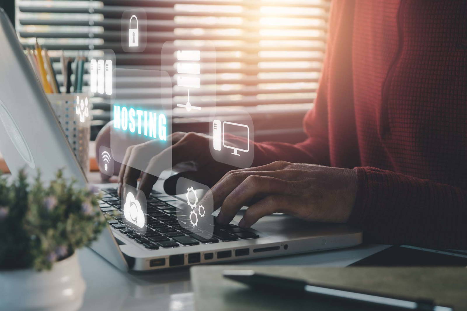 A Person working at a computer.