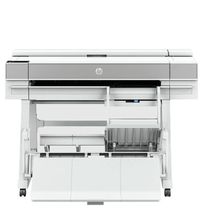 Front facing view of HP printer