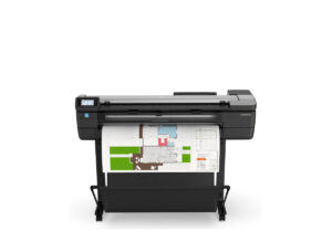 HP® DesignJet® Z9 Series 30 HP® DesignJet® T830 Printer with touchscreen and color blueprint output, designed for mobile, scanning, and technical document workflows.