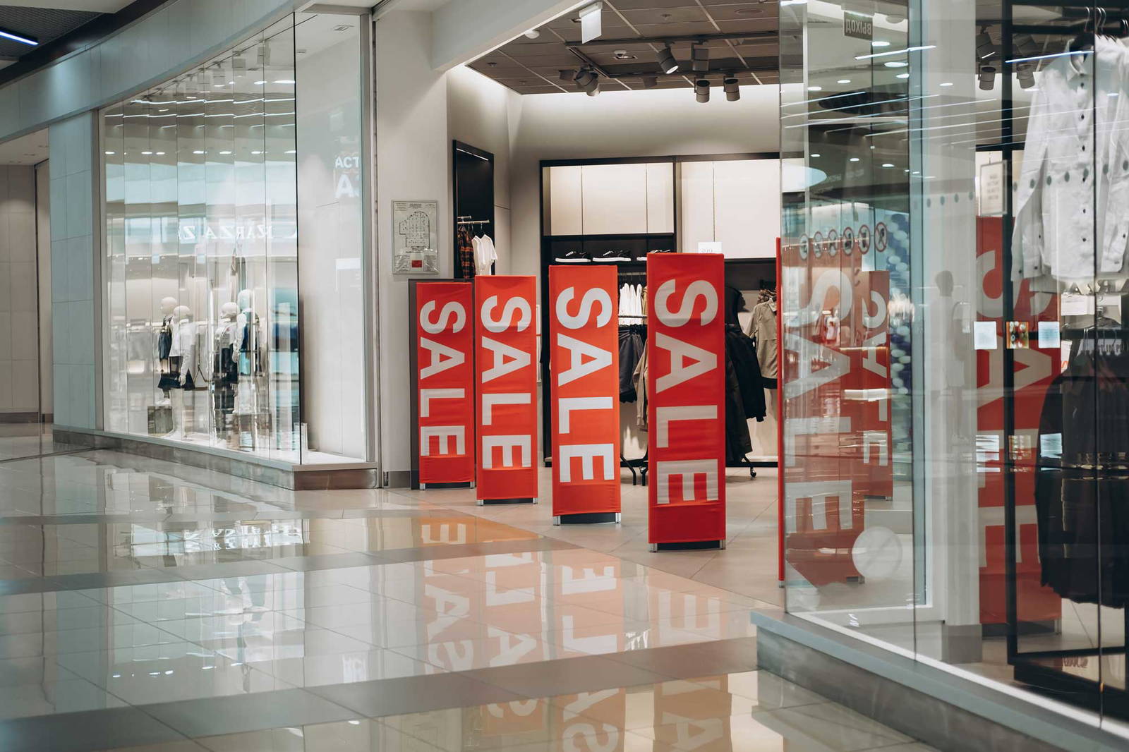 Stand up retail banners.
