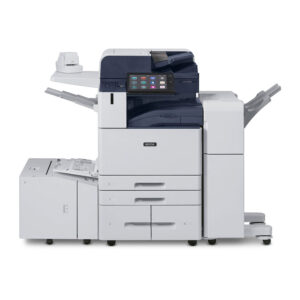 Home 138 Xerox® AltaLink® B8200 Series printer with touchscreen interface and multiple finishing options