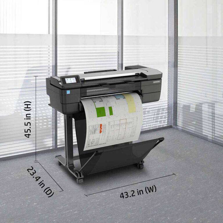 HP DesignJet T830 24in Product Dimension