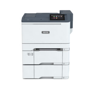 Home 132 Xerox® C410 Printer front facing view with user interface panel and three high-capacity paper drawers.