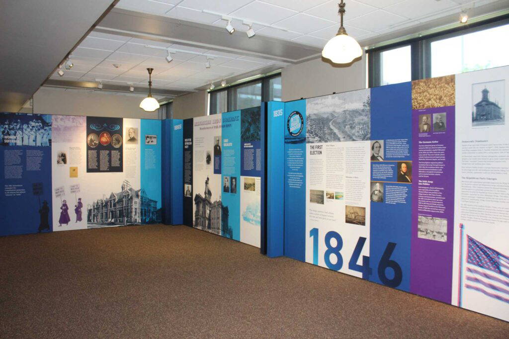 Milwaukee Historical Society 2 Milwaukee Historical Society political history display.