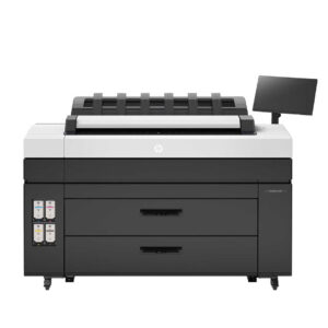 Lexmark CX963 Multifunction 10 HP® DesignJet® XL 3800 Printer with dual drawers, front-facing touchscreen, and integrated output stacker for production-level performance.