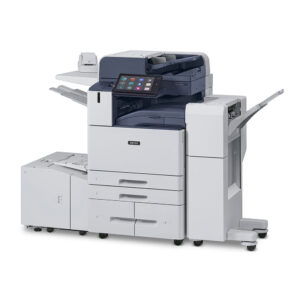 Home 137 Xerox® AltaLink® C8200 Series Printer with front-facing touchscreen and multiple paper trays.