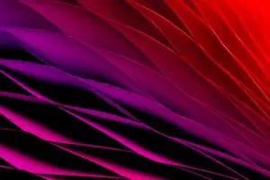 Color gradients of pink, purple, and red form sharp diagonal folds in this abstract image, resembling layered paper with vibrant lighting.