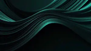 Green Waves abstract digital art featuring smooth, flowing emerald green curves with subtle lighting and texture for a modern, futuristic aesthetic.