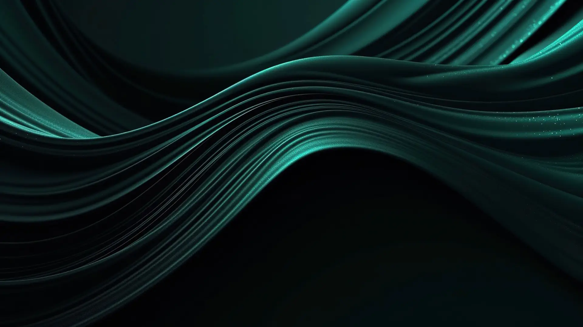 Green Waves abstract digital art featuring smooth, flowing emerald green curves with subtle lighting and texture for a modern, futuristic aesthetic.