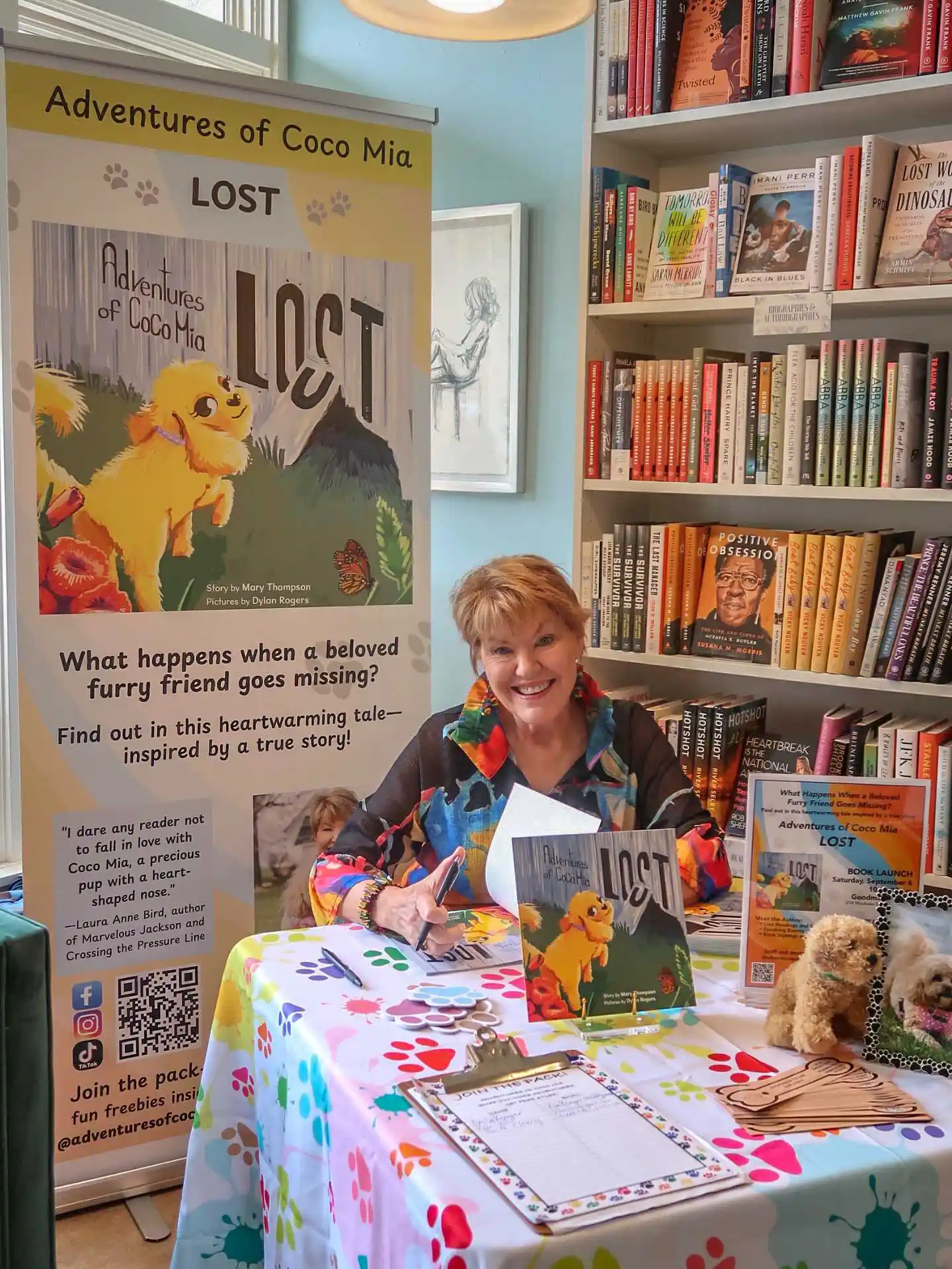 From Crisis to Courage: Mary Thompson & Adventures of Coco Mia - LOST! 2 Mary book signing copy