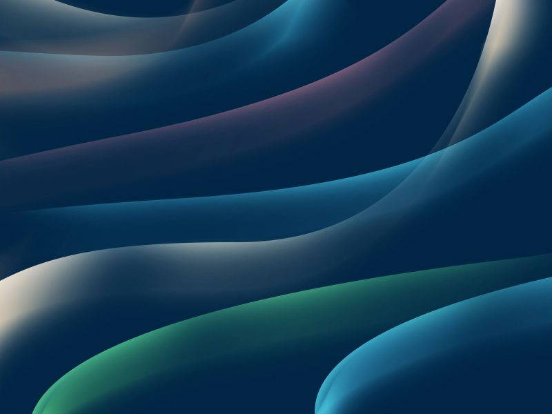 Abstract green and blue waves.